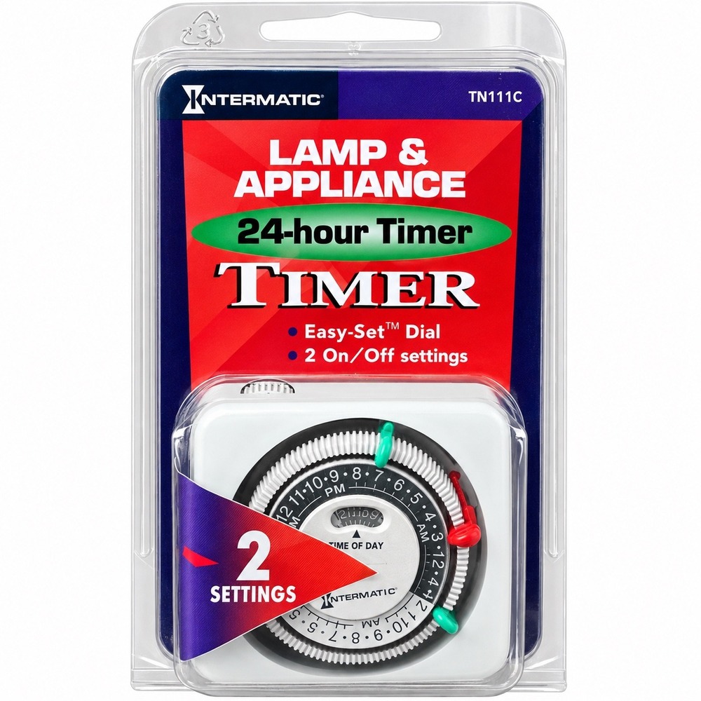 Intermatic 24-Hour Lamp & Appliance Timer Unisex OS White New TN111C Mechanical